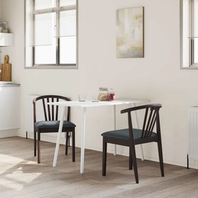 vidaXL Καρέκλα τραπεζαρίας 2 pcs Ανοιχτό Καφέ και Μαύρο
