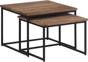 vidaXL Τραπεζάκια Ζιγκόν 2 τεμ. από Μασίφ Ξύλο Teak