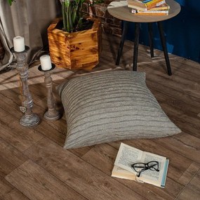 Μαξιλαροθήκη Διακοσμητική Δαπέδου Orlando 07 Ecru-Grey Teoran 65Χ65 Acrylic, Polyester
