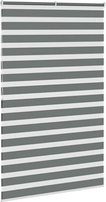 vidaXL Ζέβρα τυφλή Σκούρο Γκρι Πλάτος υφάσματος 140,9 εκ. Πολυεστέρας