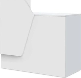 Γραφείο υποδοχής - reception Merlin Megapap χρώμα λευκό 110x50x101,8εκ.