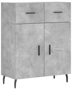 vidaXL Ντουλάπι Γκρι Σκυροδέματος 69,5x34x90 εκ. Επεξεργασμένο Ξύλο
