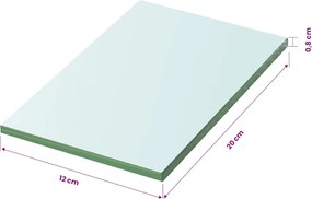 vidaXL Ράφι Πάνελ Διάφανο 20 x 12 εκ. Γυάλινο