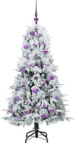 vidaXL Τεχνητό Χριστουγεννιάτικο Δέντρο με Άξονα με βάση Λευκό 150 cm