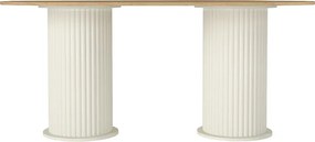 Τραπέζι Bohema Megapap χρώμα ivory - sepet oak 180x90x77,7εκ.