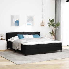 vidaXL Κρεβάτι Box Spring με στρώμα Μαύρο 180x200 εκ. Υλικό
