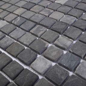 vidaXL Πλακίδια Μωσαϊκού Γκρι 30 x 30 cm Μάρμαρο