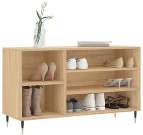 vidaXL Παπουτσοθήκη Sonoma Δρυς 102x36x60 εκ. από Επεξεργασμένο Ξύλο