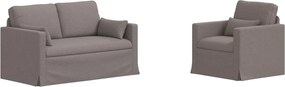 vidaXL Σετ Καναπέ 2 pcs Taupe 139 x 78 x 80 εκ ύφασμα