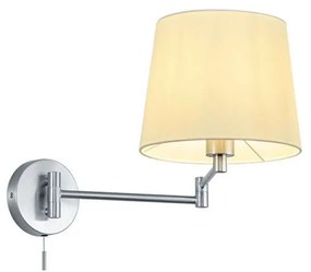 Φωτιστικό Τοίχου - Απλίκα Lyon 209100107 32x69cm Nickel Trio Lighting Metal, Fabric