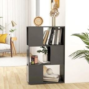 vidaXL Βιβλιοθήκη/Διαχωριστικό Χώρου Γκρι 60 x 24 x 94 εκ. Μοριοσανίδα