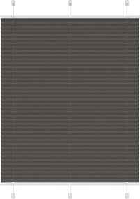 vidaXL Πλισέ περσίδα Μαύρο 105x100 cm Πλάτος υφάσματος 104,4 cm