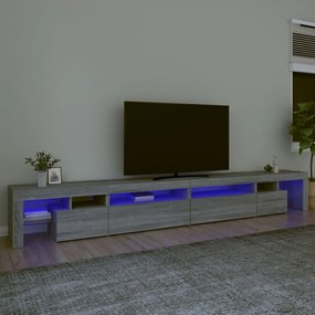 vidaXL Έπιπλο Τηλεόρασης με LED Γκρι Sonoma 290x36,5x40 εκ.