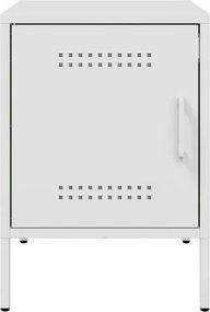 vidaXL Κομοδίνα 2 τεμ. Λευκές 36x39x50,5 εκ. Χάλυβα