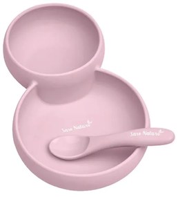 Παιδικό Σετ Φαγητού 2τμχ Saro Eco Friendly Twin Pink 17432