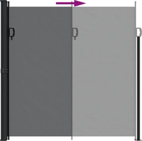 vidaXL Σκίαστρο Πλαϊνό Συρόμενο Μαύρο 200 x 600 εκ.