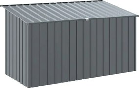 vidaXL Σπιτάκι Σκύλου με Οροφή Ανθρακί 196x91x110 εκ Γαλβαν. Χάλυβας