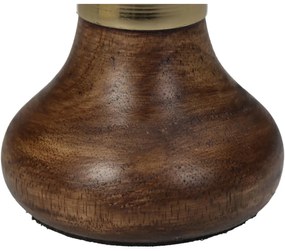 Κηροπήγιο ArteLibre Καφέ Ξύλο 9x9x10cm