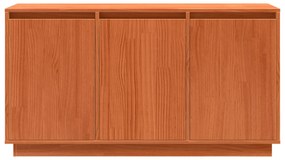 vidaXL Πλαϊνό γραφείο Καφέ 111 x 34 x 60 εκ Μασίφ ξύλο πεύκου
