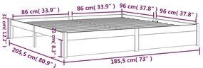 ΠΛΑΙΣΙΟ ΚΡΕΒΑΤΙΟΥ 180 X 200 ΕΚ. ΑΠΟ ΜΑΣΙΦ ΞΥΛΟ 6FT SUPER KING 814964