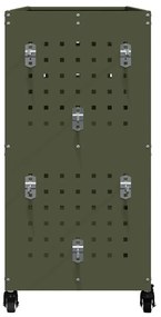 vidaXL Καρότσι εργαλείων με ράφι Λαδί 75 x 35 x 73 εκ. Κρύα χάλυβας