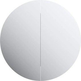 vidaXL Ντουλάπι Μπάνιου με Στρογγυλό Καθρέφτη&amp;LED Λευκό 40x40x17,5 εκ.