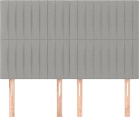 vidaXL Κεφαλάρι Ανοιχτό Γκρι 144x5x118/128 εκ. Ύφασμα