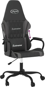 vidaXL Καρέκλα Gaming Μαύρο/Γκρι από Συνθετικό Δέρμα