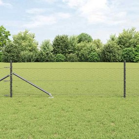 vidaXL Εξαγωνικός Φράκτης Γκρι 0.4x10 m Χάλυβας