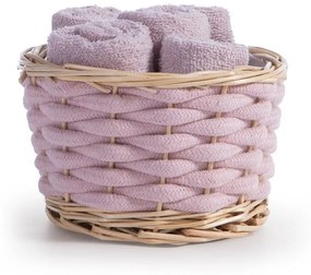 Λαβέτες Borra Σε Καλαθάκι (Σετ 5τμχ) Lilac Nef-Nef Homeware Σετ Πετσέτες 30x30cm 100% Βαμβάκι