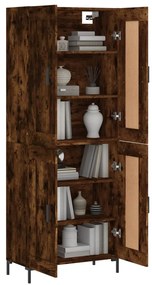 vidaXL Ντουλάπι Καπνιστή Δρυς 69,5x34x180 εκ. από Επεξεργασμένο Ξύλο