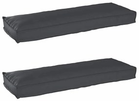 vidaXL Σετ Μαξιλαριών Πάγου 2 pcs Μαύρο 120 x 40 x 8 εκ Ύφασμα Oxford