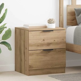 vidaXL Κομοδίνο 2 pcs artisan δρυς 45 x 39 x 50 εκ. Επεξεργασμένο ξύλο