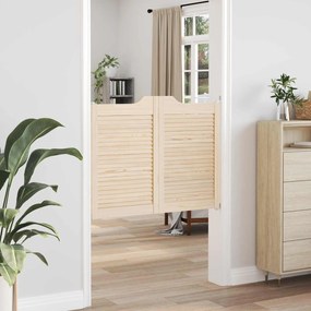 vidaXL Πόρτες Swing 2 pcs Φυσικό Μασίφ Ξύλο Πεύκου