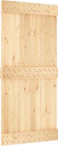 vidaXL Συρόμενη Πόρτα Φυσικό και Λευκό 95 x 210 cm