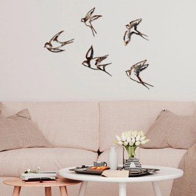 Decorative Metal Wall Accessory Birds-2 Multicolor