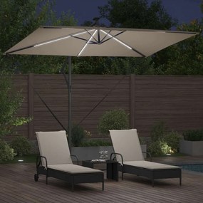 vidaXL Ομπρέλα Cantilever Banana Taupe 294 x 200 x 254 εκ.