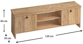Έπιπλο τηλεόρασης Cube Megapap μελαμίνης χρώμα pine 120x30x40εκ.