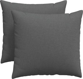 vidaXL Μαξιλάρι Καναπέ 2 pcs Σκούρο Γκρι 50 x 50 cm ύφασμα