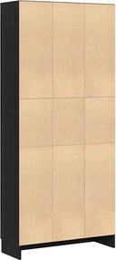 vidaXL Βιβλιοθήκη Μαύρη δρυς 82,5 x 30,5 x 185 cm Επεξεργασμένο ξύλο