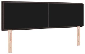 vidaXL Κεφαλάρι με κεφαλάρι Σκούρο Καφέ 160 cm Τεχνητό Δέρμα