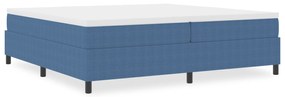 vidaXL Κρεβάτι Box Spring Μπλε 200x200 εκ Από Βελούδινο Ύφασμα