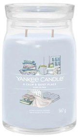 Αρωματικό Κερί A Calm &amp; Quiet Place Large 1701373E 9,3x15,7cm Light Blue Yankee Candle Κερί,Γυαλί