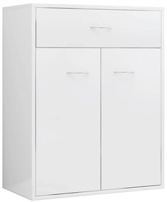 vidaXL Ντουλάπι Γυαλιστερό Λευκό 60 x 30 x 75 εκ. από Επεξ. Ξύλο