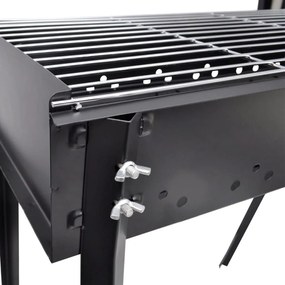 Ψησταριά BBQ για κάρβουνα Βάση ορθογώνια 75 x 28 cm - Μαύρο