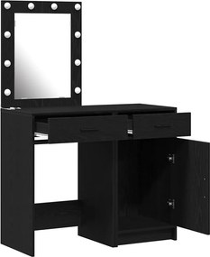 vidaXL Τραπέζι περιποίησης 2 τμχ. Μαύρο 50 x 41 x 135 εκ