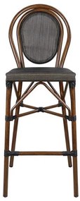 Σκαμπό Μπαρ AZARIA C5059 Αλουμινίου Bamboo Look Καφέ με Textline 44x52x115 εκ. 44x52x115 εκ.