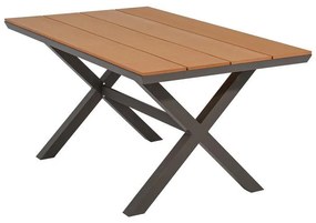 Τραπέζι FL6510 Fylliana Αλουμινίου Polywood Cappuccino 150x90x75 εκ. 150x90x75 εκ.