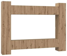 vidaXL Σετ επίπλου τηλεόρασης 10 pcs artisan δρυς 30.5 x 30 x 90 cm