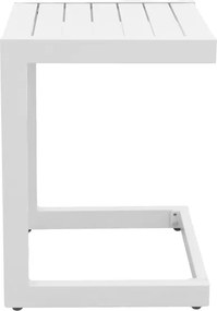 Τραπέζι Aether pakoworld λευκό αλουμίνιο 37.5x36.5x53εκ